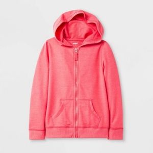 Girls Adaptive Fleece Zip-Up Hoodie